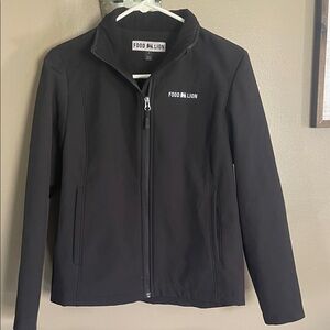 Women's Black Utility Jacket - Softshell Zip Front